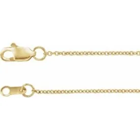 10K Yellow 1.5 mm Cable 16" Chain