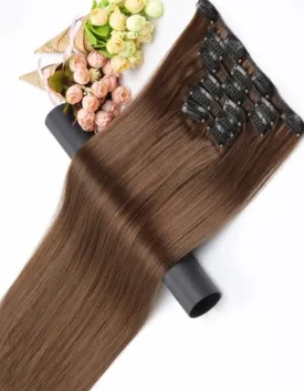 16 Clip Light Brown Extension | Zebaish Wigs & Extensions