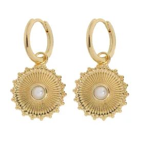 Alizha - Sun Pendant Hoop Earrings