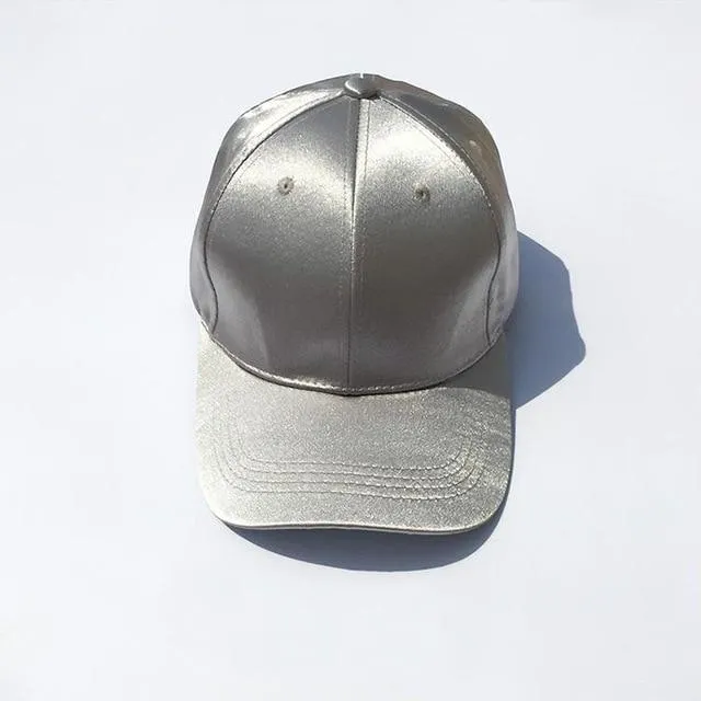 Baseball Cap Hat For Women Satin Sold Baseball Cap Snapback Casual Cap
