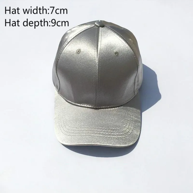 Baseball Cap Hat For Women Satin Sold Baseball Cap Snapback Casual Cap