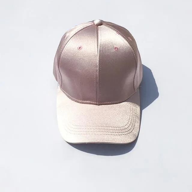Baseball Cap Hat For Women Satin Sold Baseball Cap Snapback Casual Cap