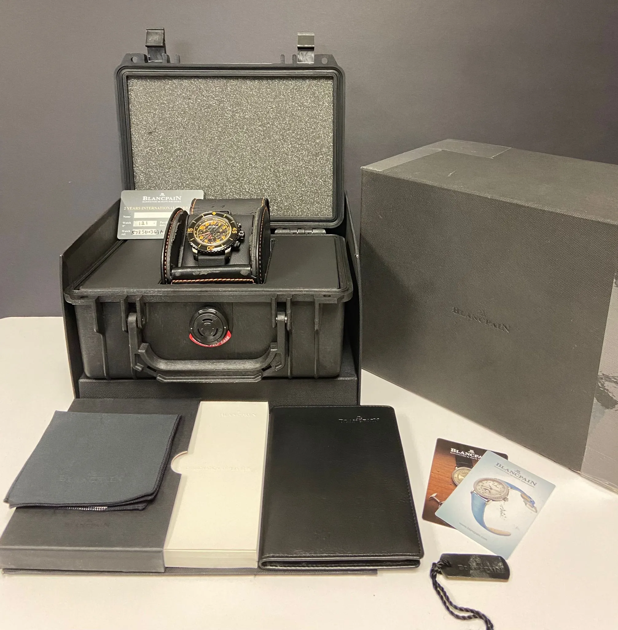 Blancpain Fifty Fathoms Speed Command 5785F-11D03-63  Black carbon fiber Dial Automatic Men's Watch