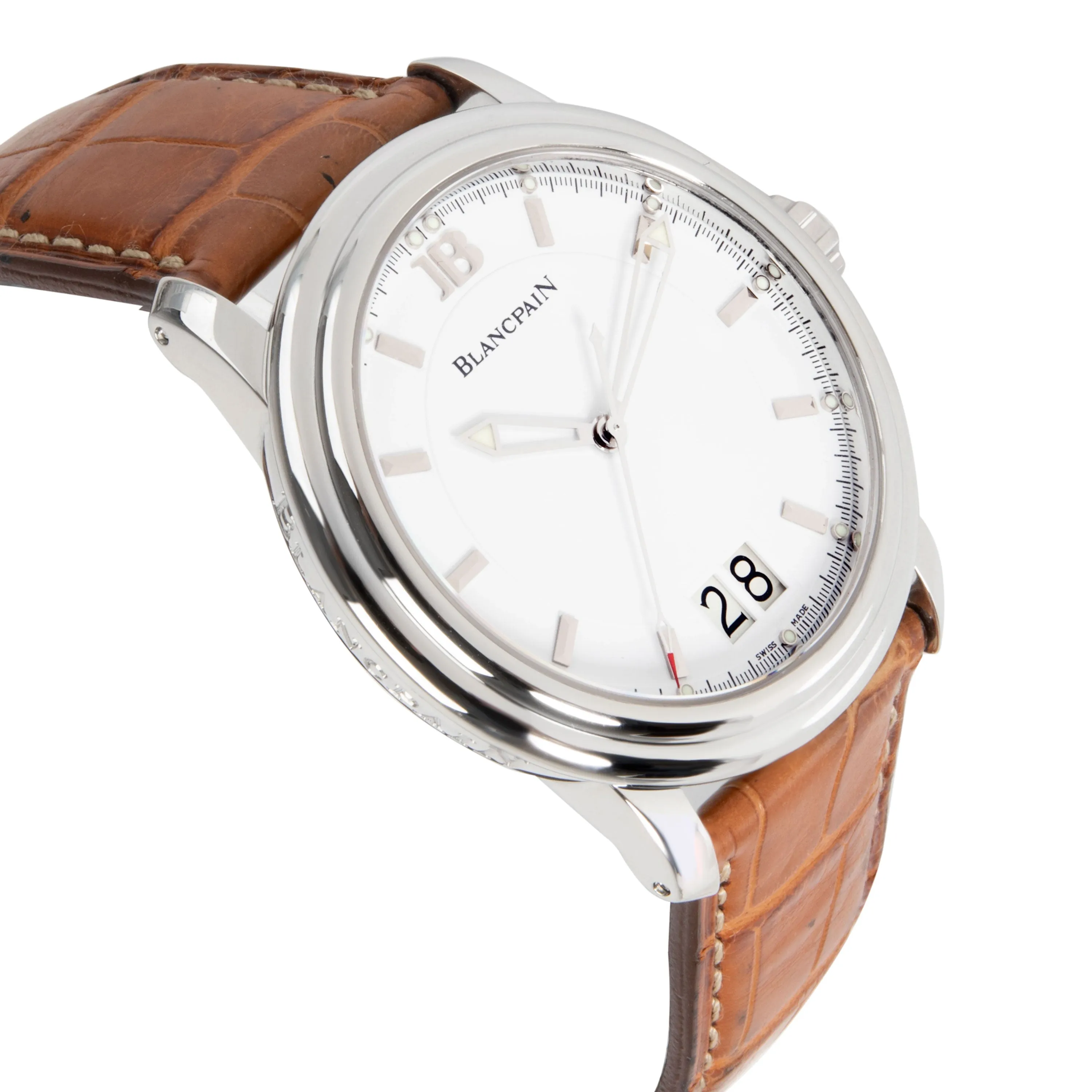 Blancpain Leman Big Date 2850-1127-53 Mens Watch in  Stainless Steel