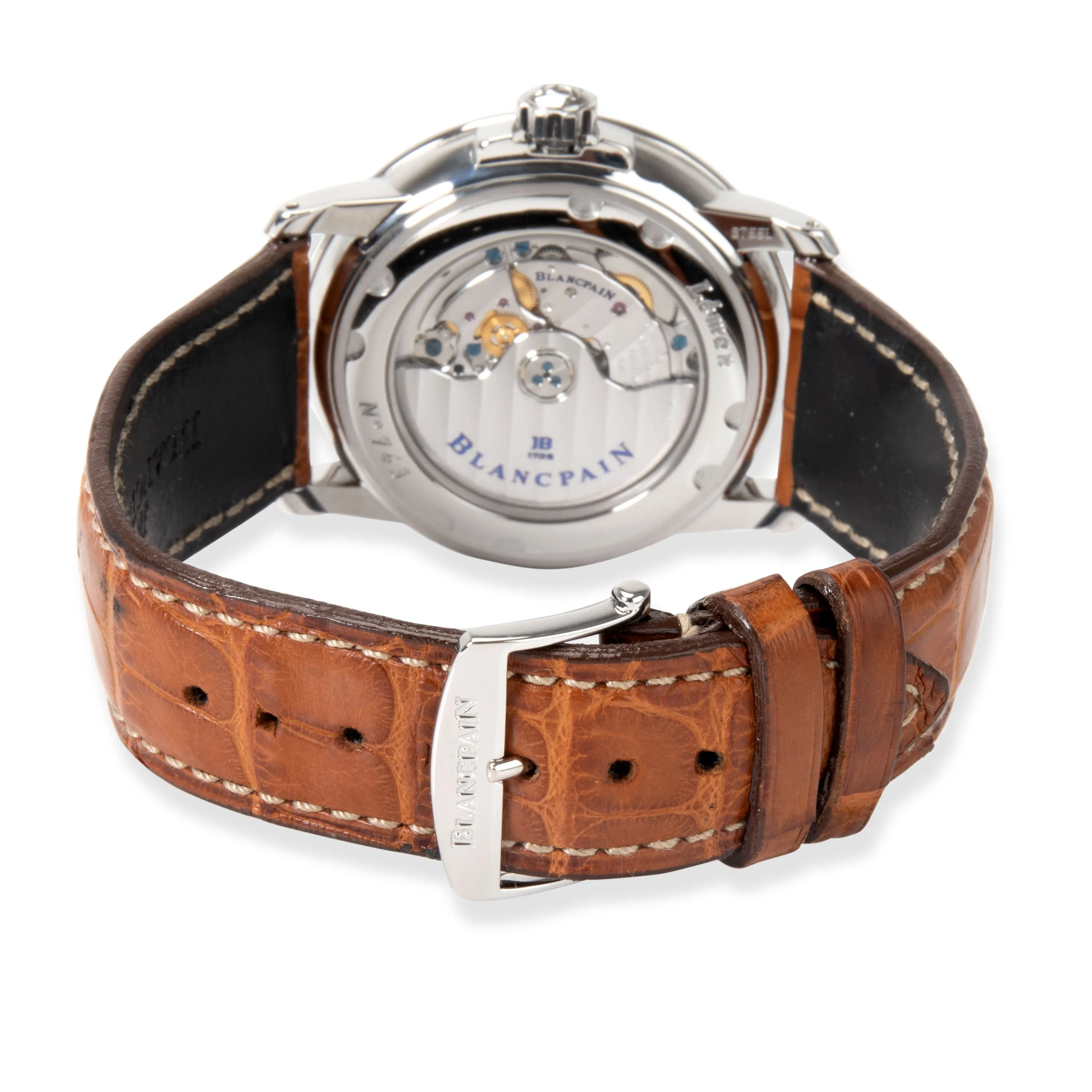 Blancpain Leman Big Date 2850-1127-53 Mens Watch in  Stainless Steel