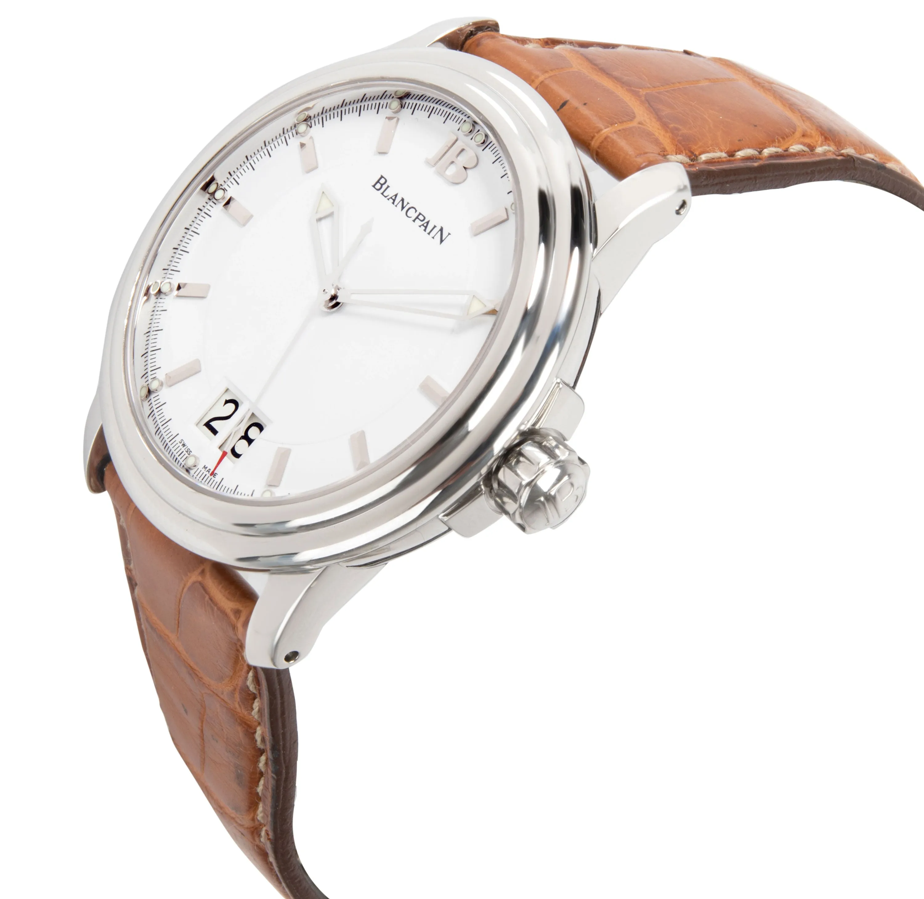Blancpain Leman Big Date 2850-1127-53 Mens Watch in  Stainless Steel