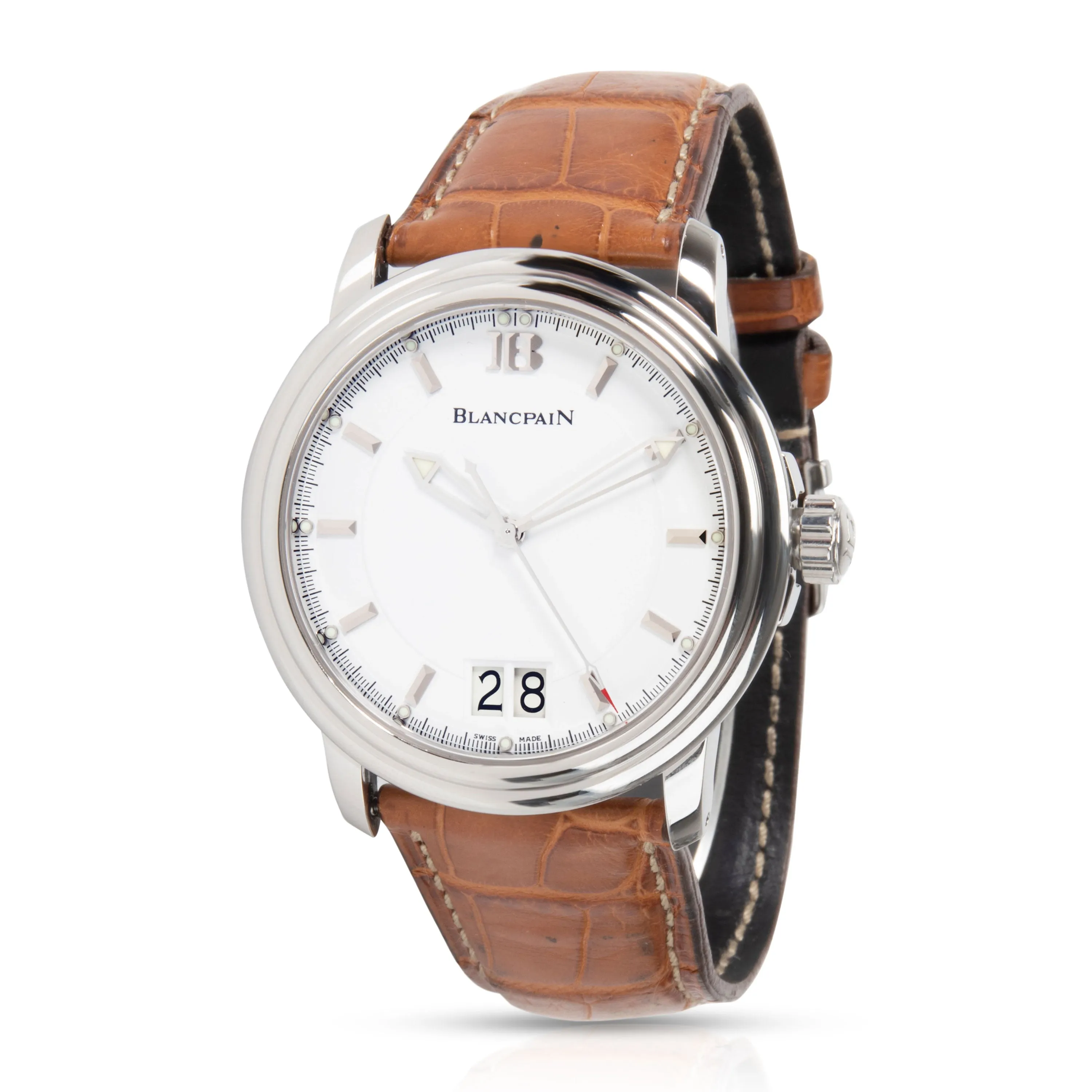 Blancpain Leman Big Date 2850-1127-53 Mens Watch in  Stainless Steel