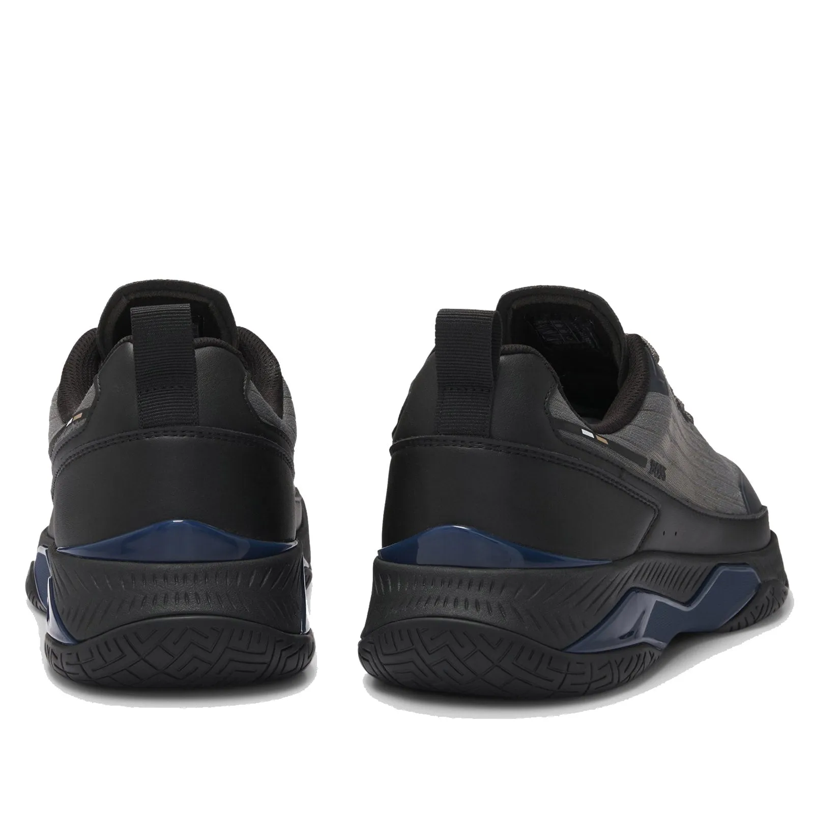 Boss Mixed-Material Trainers with Anti-Slip Sole - Grey