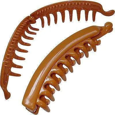 Brown Hair Claw Clip Comb Clamp Grip Grasp Girls Womens Child Ladies Accessories