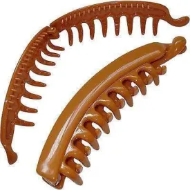 Brown Hair Claw Clip Comb Clamp Grip Grasp Girls Womens Child Ladies Accessories