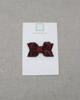 Burgundy Rock Glitter Hair Clip or Shoe Clip