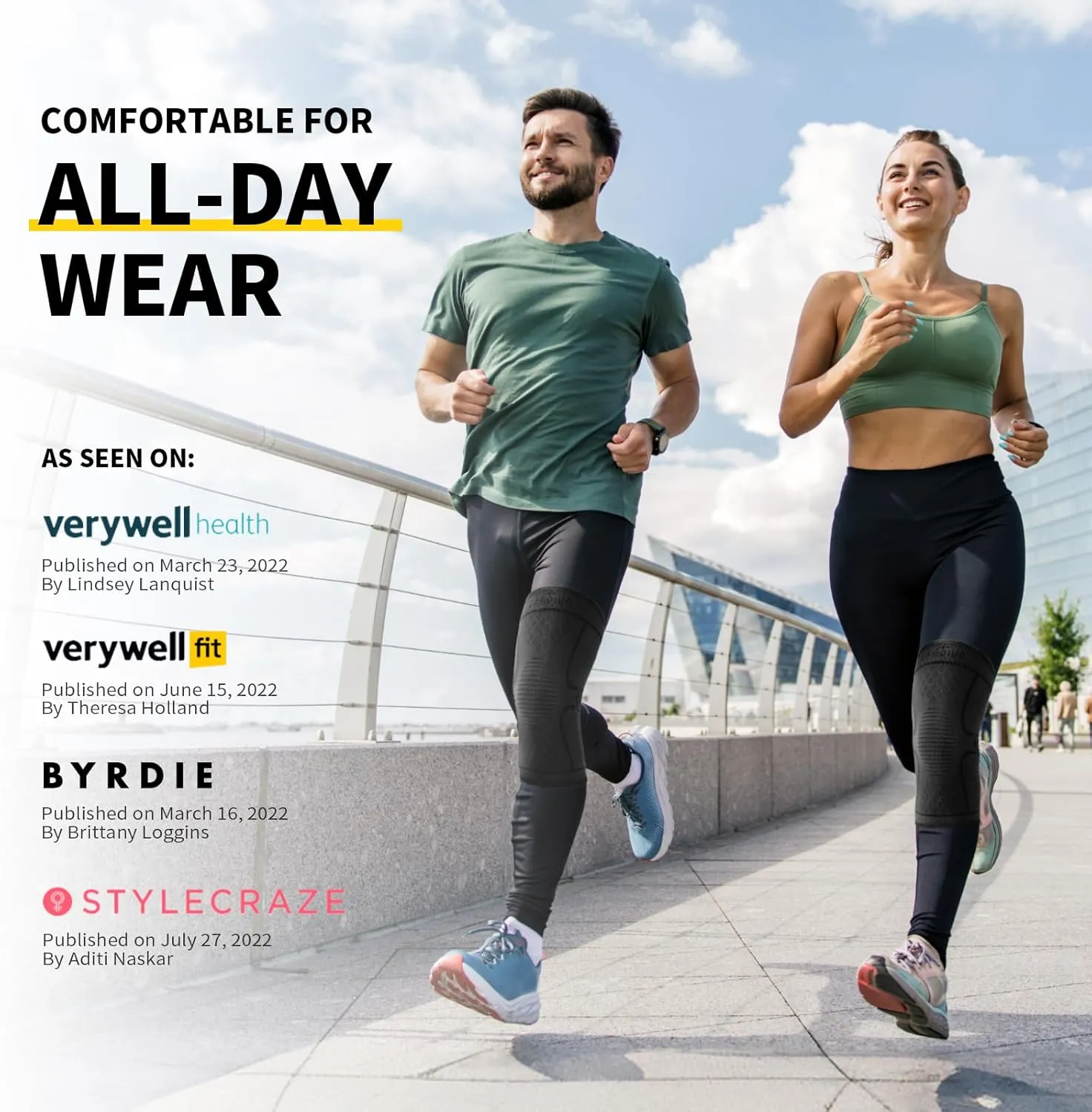 CAMBIVO 2 Pack Knee Brace, Knee Compression Sleeve for Men and Women, Knee Support for Running, Workout, Gym, Hiking, Sports (Light Pink,Small)