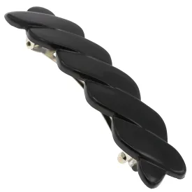Camila Paris CP2876 French Hair Barrette Clip for Girls Braided, Black, Automatic Clasp, Strong Hold Grip Hair Clips for Women, No Slip and Durable Styling Girls Hair Accessories, Made in France
