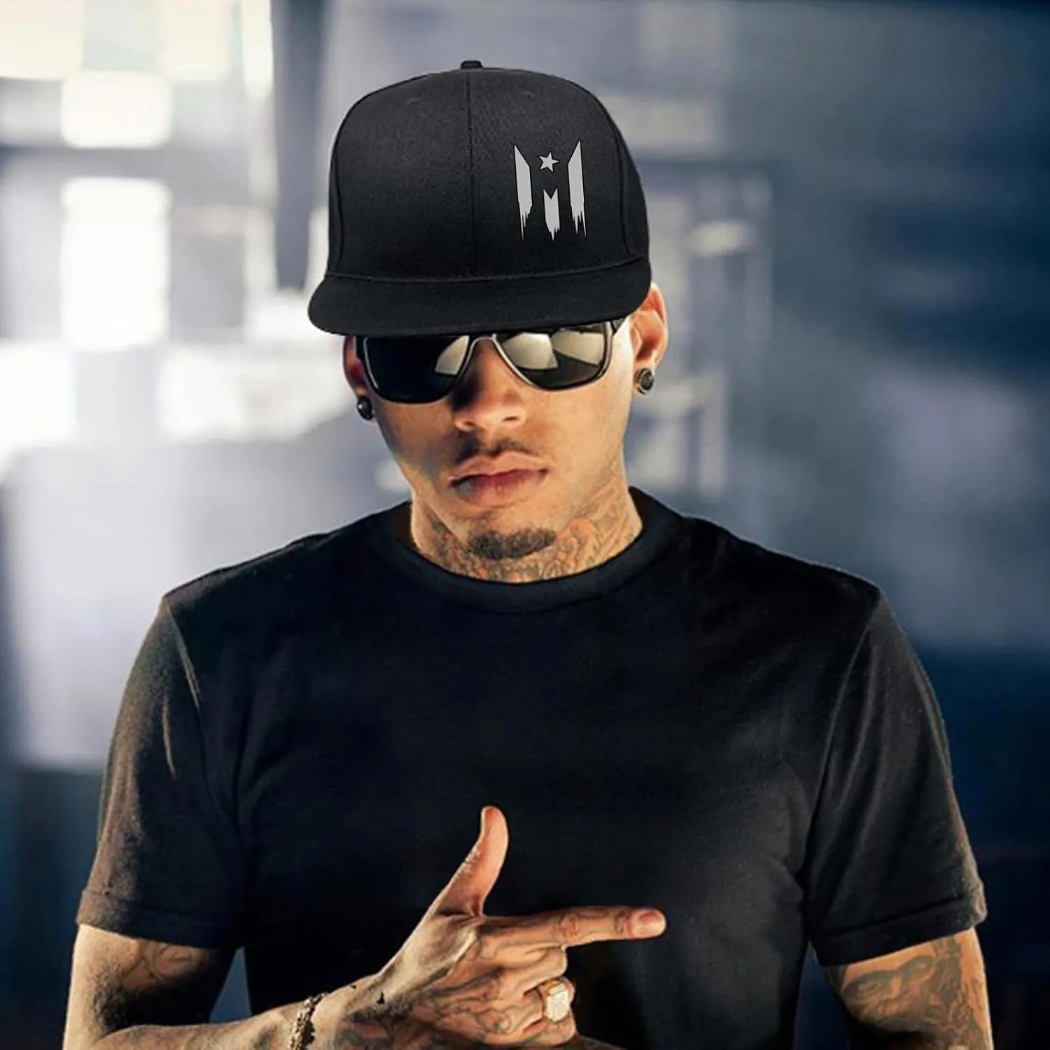 Chef Hat Flat Bill Hats for Men Funny Double Knives Kitchen Adjustable Baseball Cap Snapback Hat for Women