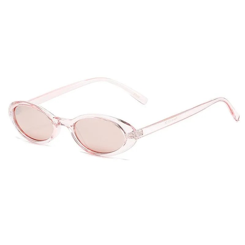 Clea Retro Oval Sunglasses