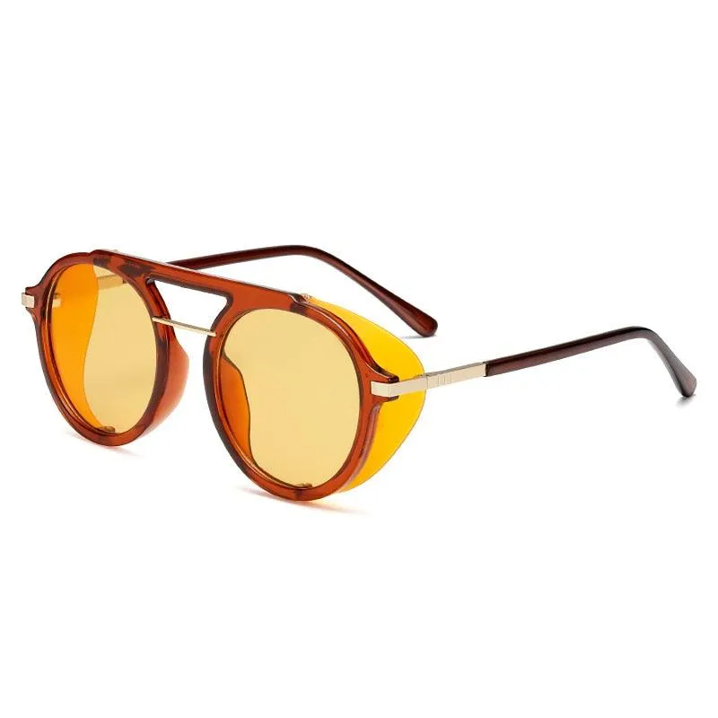 Clive Steampunk Round Sunglasses
