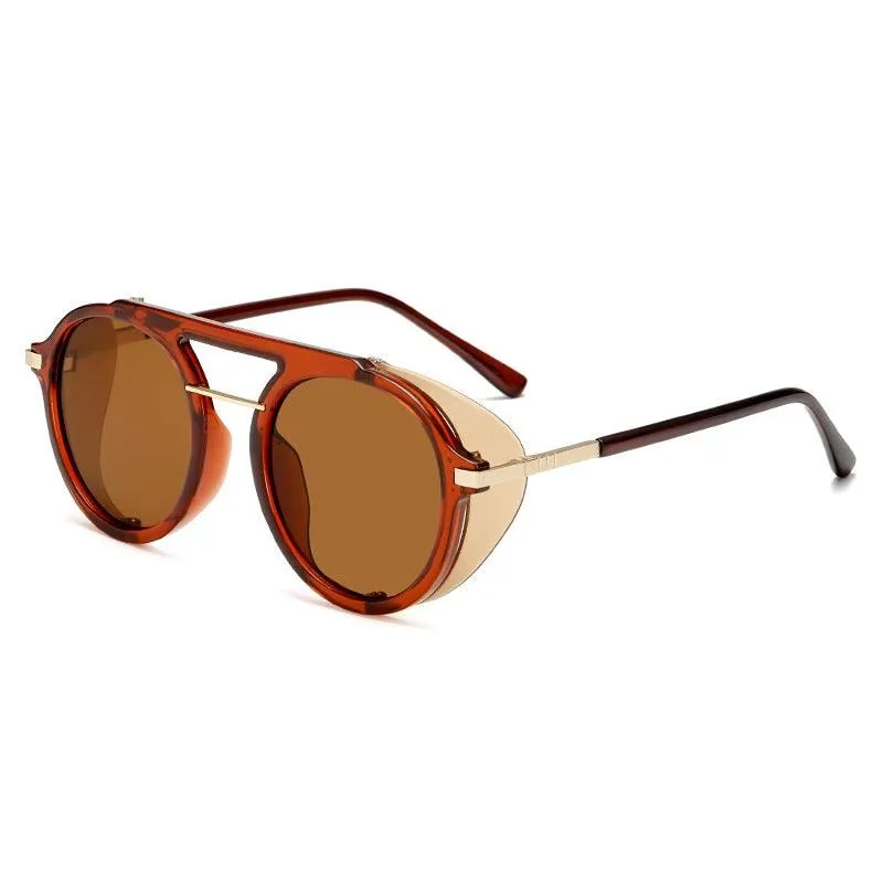 Clive Steampunk Round Sunglasses