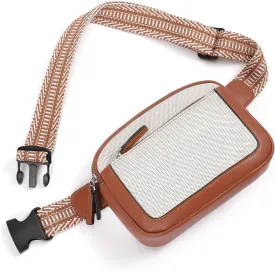 CLUCI Belt Bag for Women, Mini Everywhere Crossbody Waist Bag Adjustable Strap, Vegan Leather Women's Fanny Pack