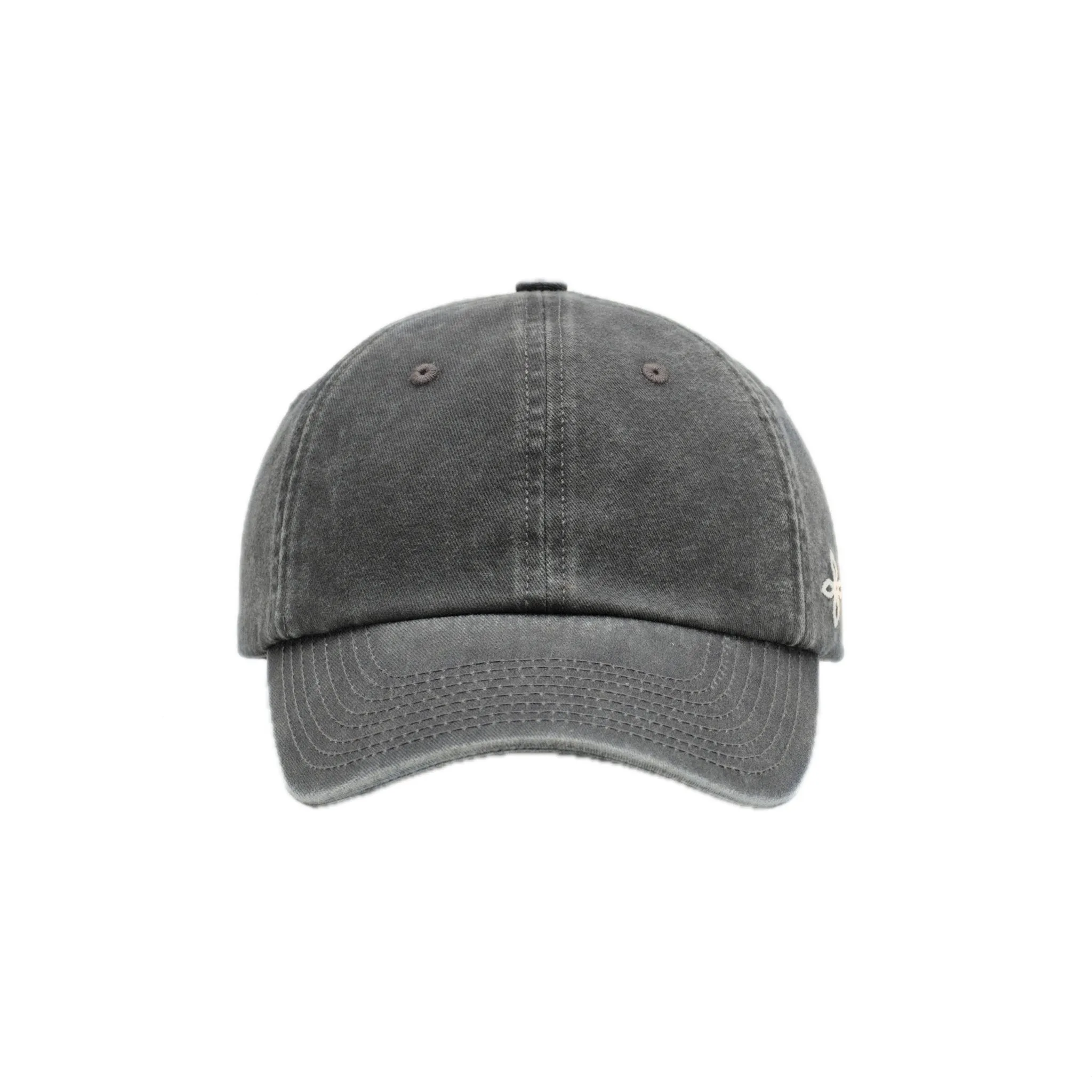 Compass Cross Chain Badge Baseball Cap Storm Gray