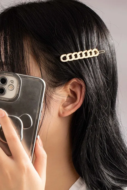 curb chain hair clip