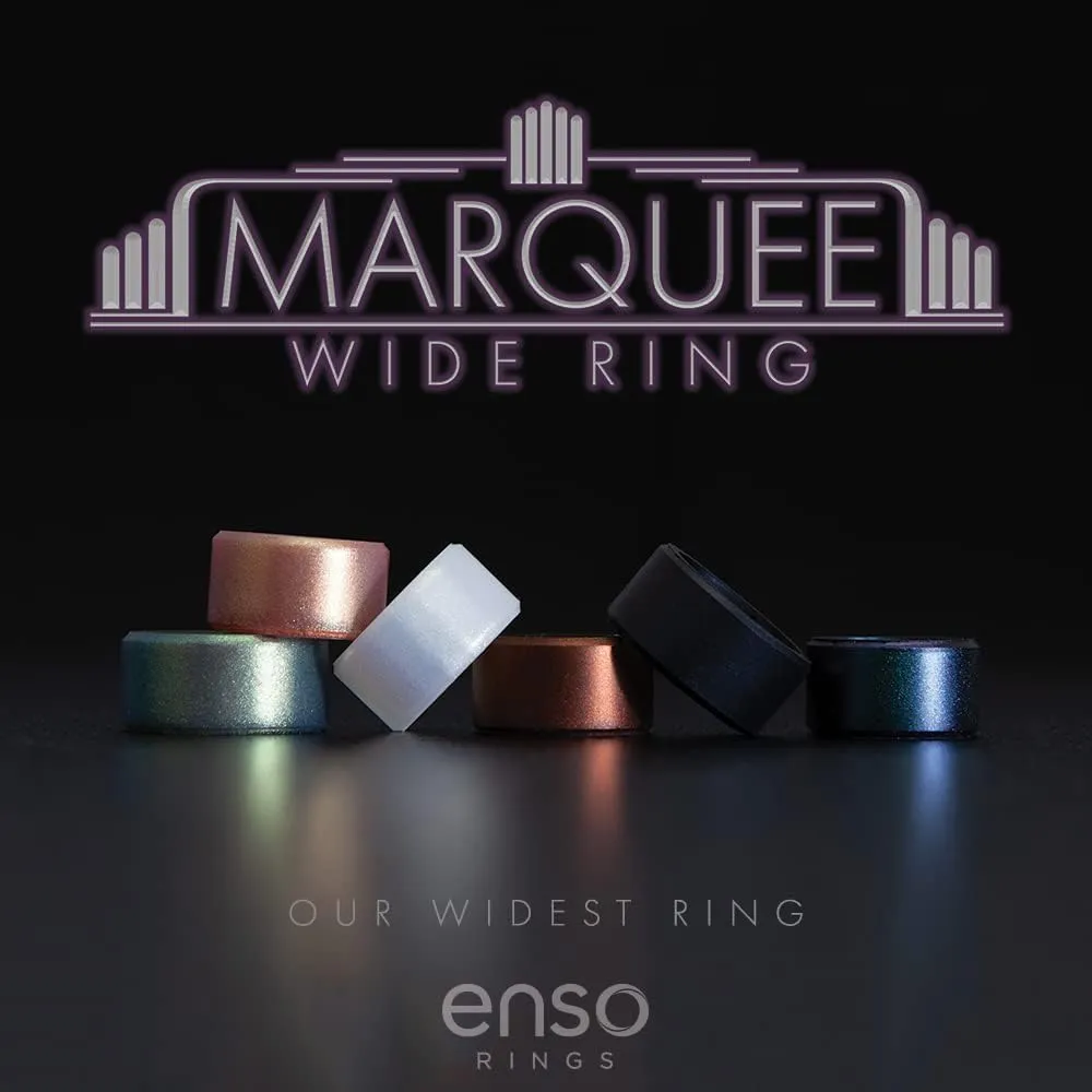 Enso Rings Marquee Silicone Rings, Wide Ring Collection, Comfortable and Flexible Design