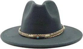 Fedoras Accessories Men's Gentlemen Women's Church Hat Wide Brimmed Jazz Hat Sombrero 23 M55-58cm