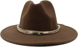Fedoras Accessories Men's Gentlemen Women's Church Hat Wide Brimmed Jazz Hat Sombrero 24 L59-61cm