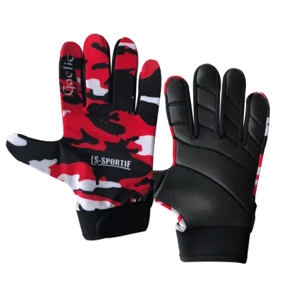 Football Glove - Camo Style - Red Black