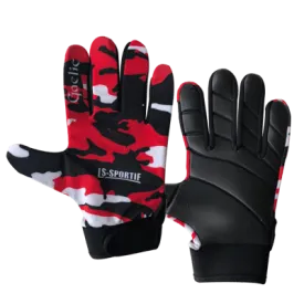 Football Glove - Camo Style - Red Black