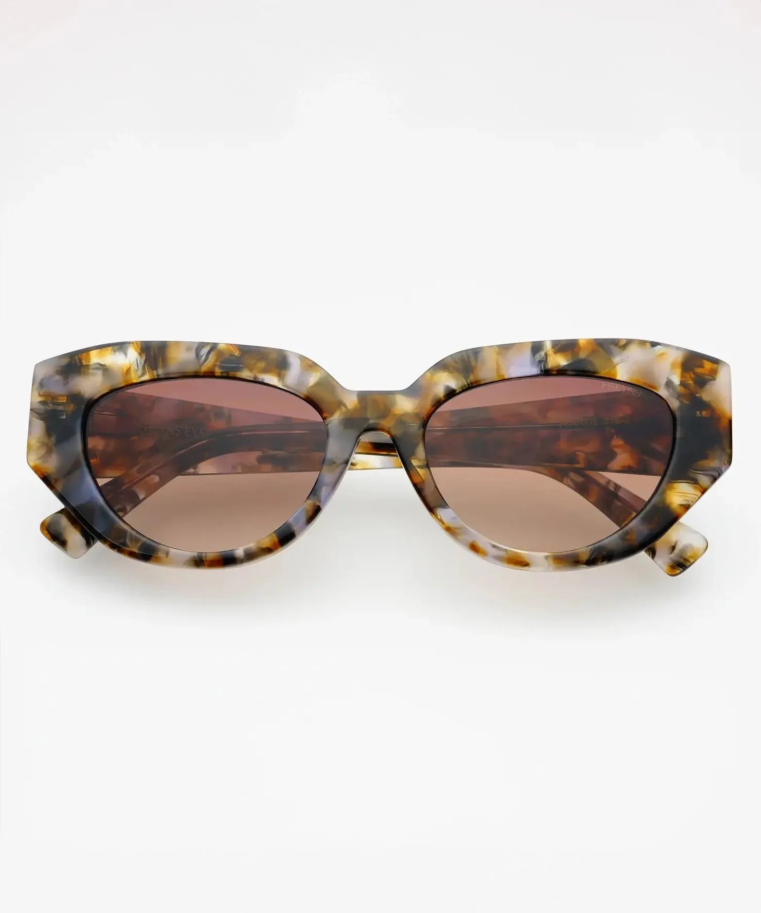 Frankie Acetate Cat Eye Sunglasses - Brown Pearl
