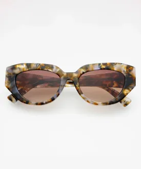 Frankie Acetate Cat Eye Sunglasses - Brown Pearl
