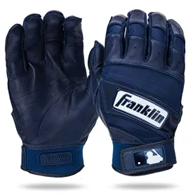 Franklin Sports MLB Baseball Batting Gloves - Natural II Batting Gloves for Baseball   Softball - Adult   Youth Batting Glove Pairs - Navy - Adult Medium
