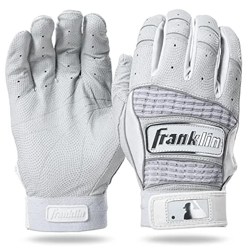 Franklin Sports MLB Batting Gloves - Neo Classic II Adult   Youth Batting Gloves Pair - Baseball   Softball Batting Gloves - Pearl White - Adult Large
