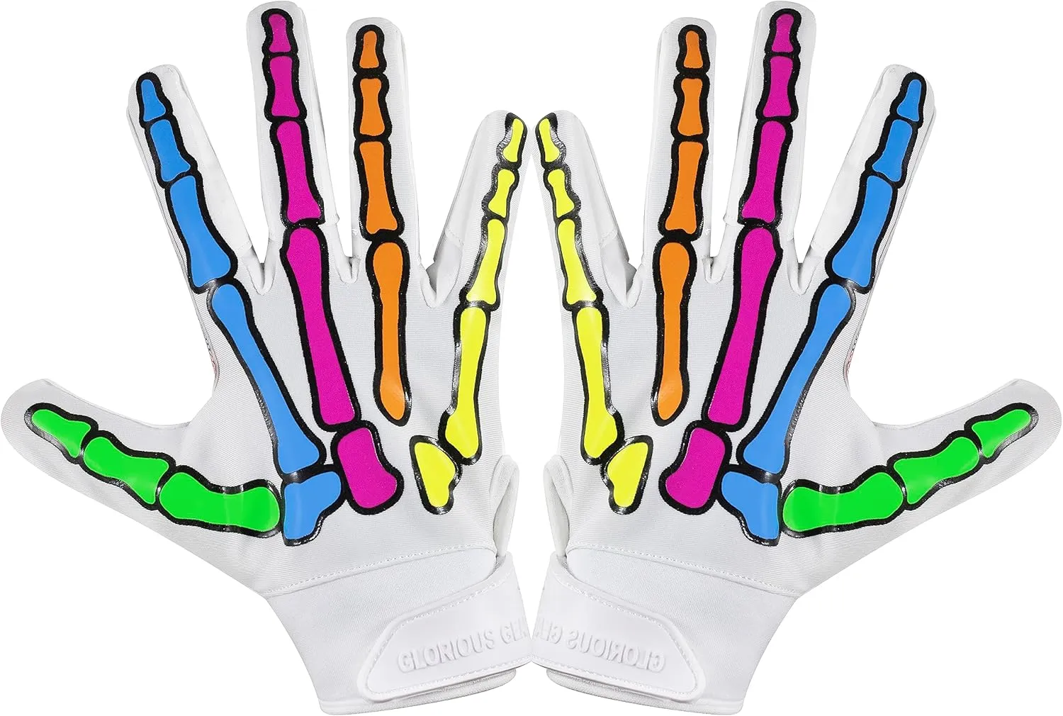 Glorious Traders Youth Football Gloves American Wide Receiver Football Gloves for Adult Men Women & Boys with Super Sticky Silicone Grip Palms Ultimate Performance Booster