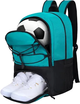 Goloni Soccer Backpack,Soccer Bag with Ball Holder & Shoe Compartment,Large Sports Bag for Basketball, Volleyball,Football