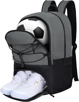 Goloni Soccer Backpack,Soccer Bag with Ball Holder & Shoe Compartment,Large Sports Bag for Basketball, Volleyball,Football