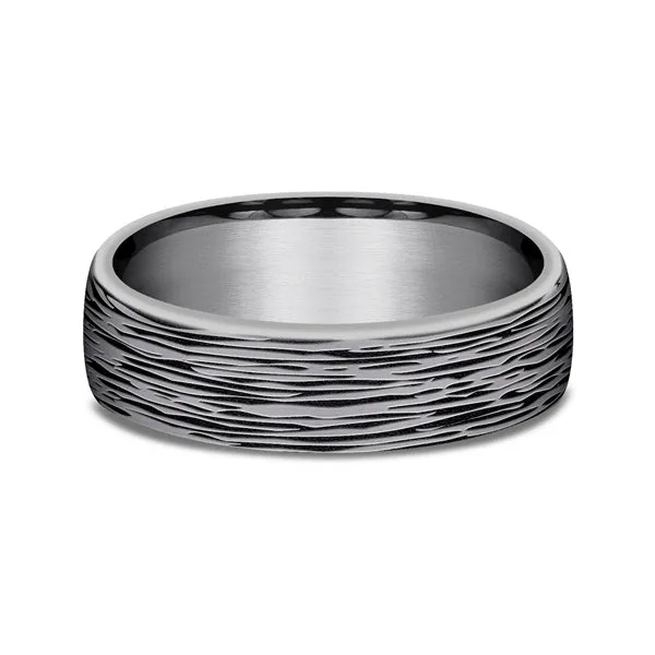 Grey Tantalum 6.5mm Comfort-fit wedding band