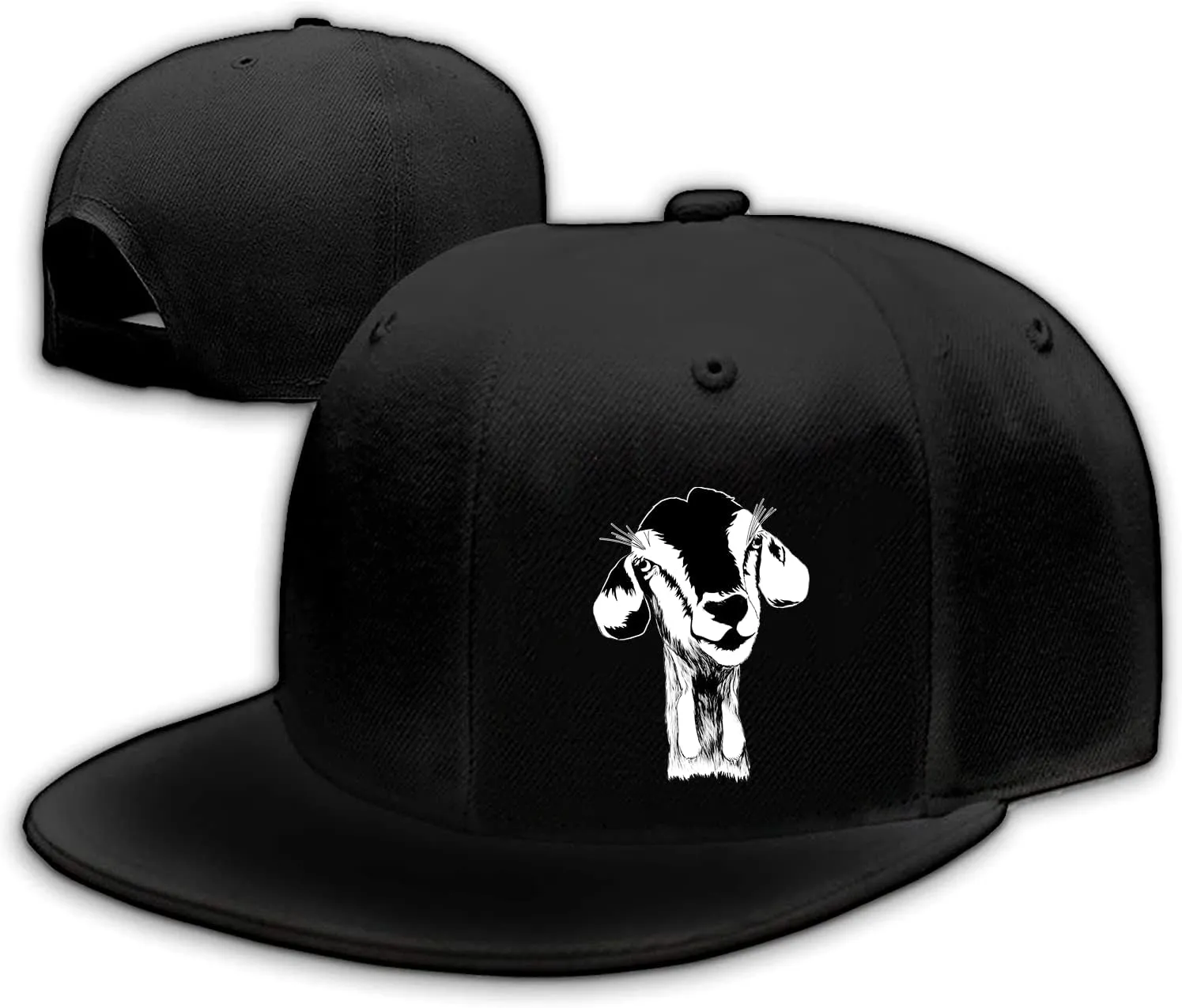 Horror Skull Hat Snapback Hat for Men Women Black Adjustable Classic Adult Baseball Cap Flat Bill Hip Hop Cap