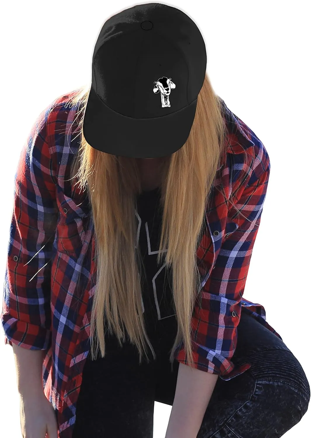 Horror Skull Hat Snapback Hat for Men Women Black Adjustable Classic Adult Baseball Cap Flat Bill Hip Hop Cap