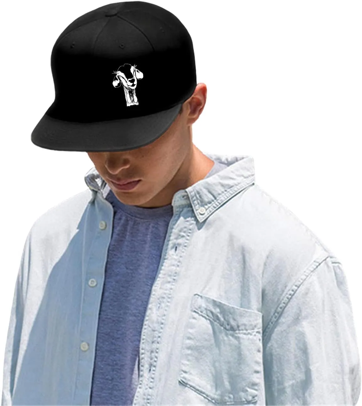 Horror Skull Hat Snapback Hat for Men Women Black Adjustable Classic Adult Baseball Cap Flat Bill Hip Hop Cap