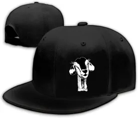 Horror Skull Hat Snapback Hat for Men Women Black Adjustable Classic Adult Baseball Cap Flat Bill Hip Hop Cap