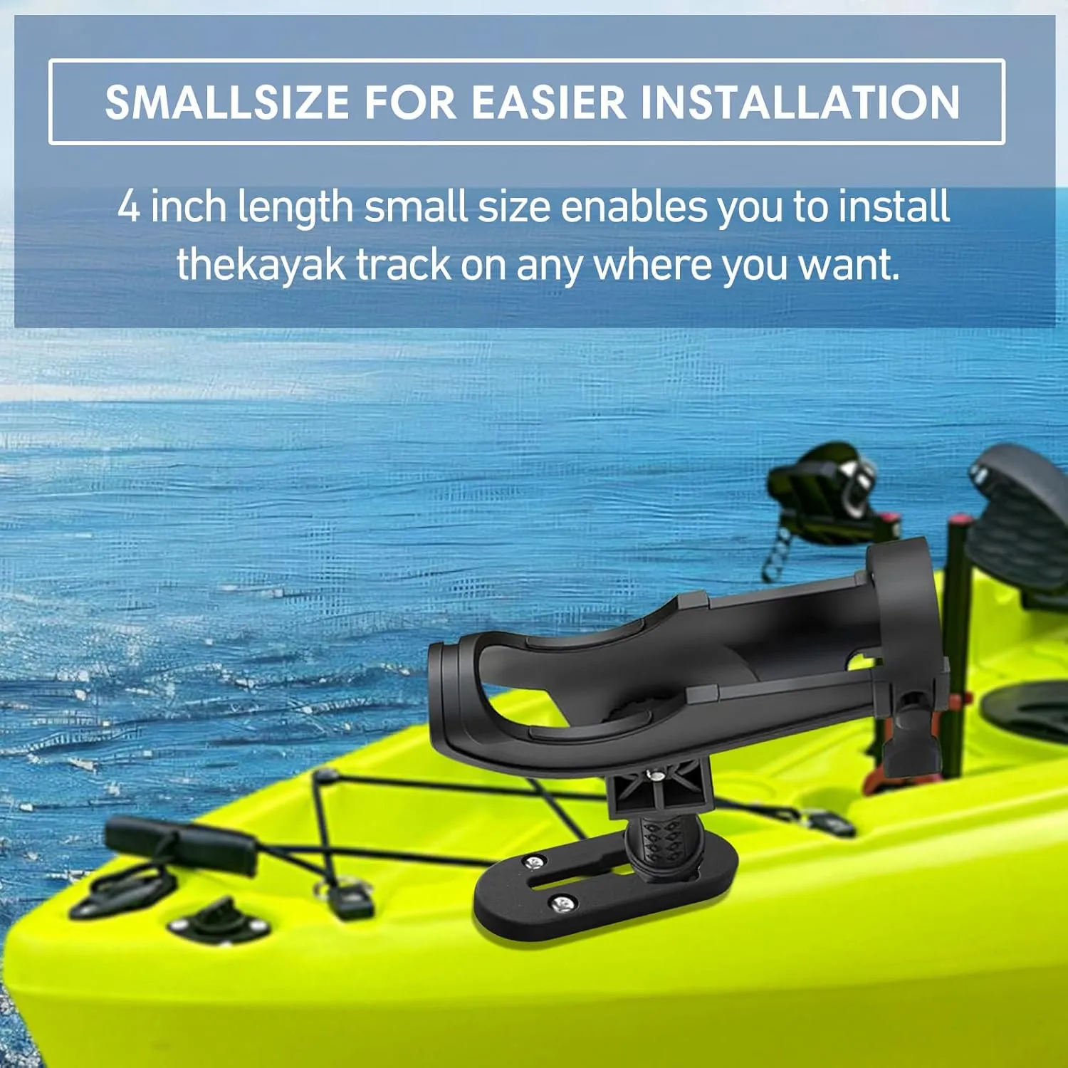 Kayak Track, Kayak Low Profile Track,Kayak Rail, Kayak Accessories Mount Track, Kayak Paddle Holder Kayak Gear Track for Fishing Rod Holde,Fish Finder, Kayak Rod Holder,Anchor Cleats