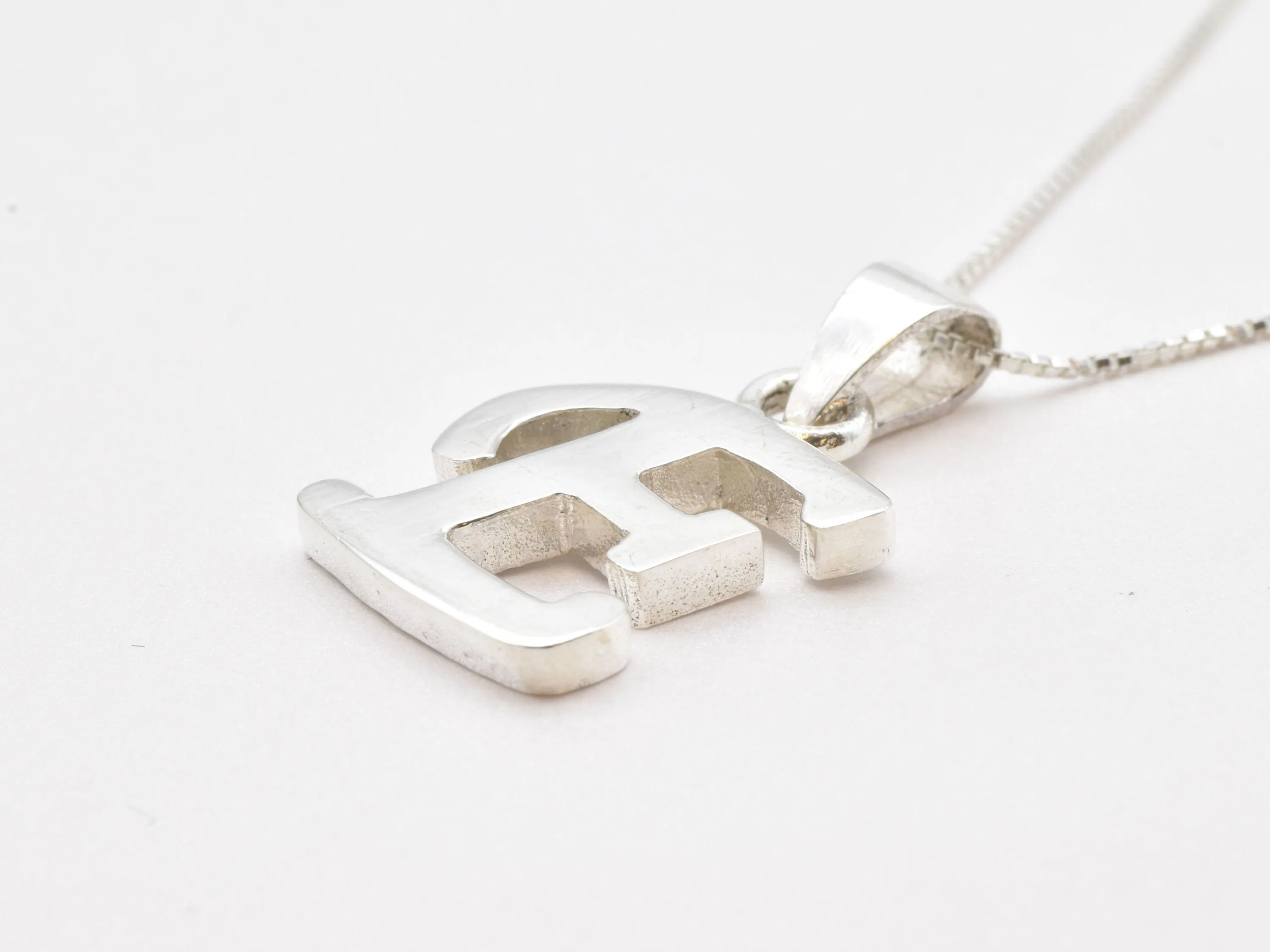 Letter E Pendant - Name Initial E Necklace - Personalized Gift