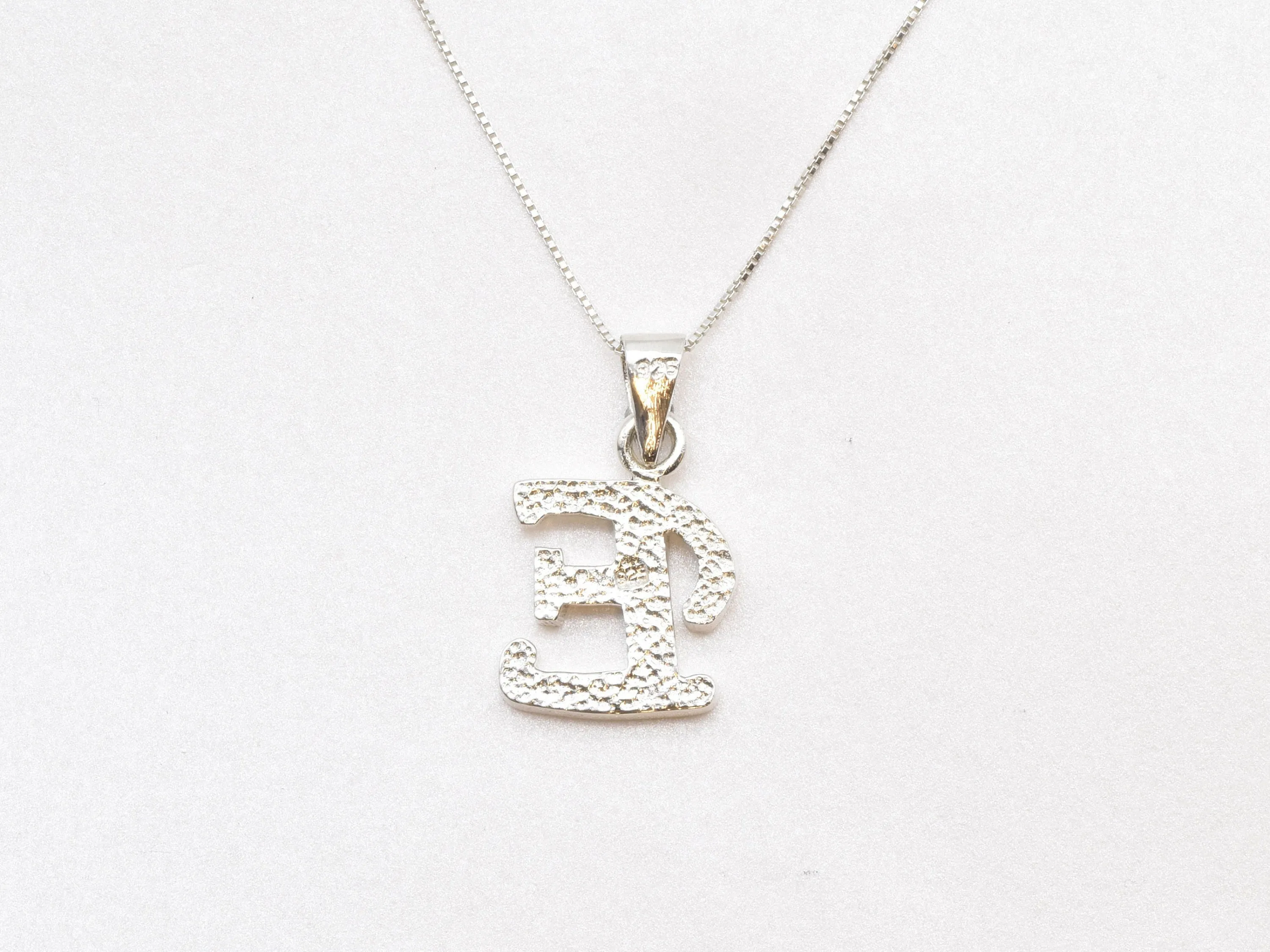 Letter E Pendant - Name Initial E Necklace - Personalized Gift