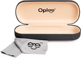 Oplee? Hard Shell Eyeglass Case with Grey Microfiber Cloth