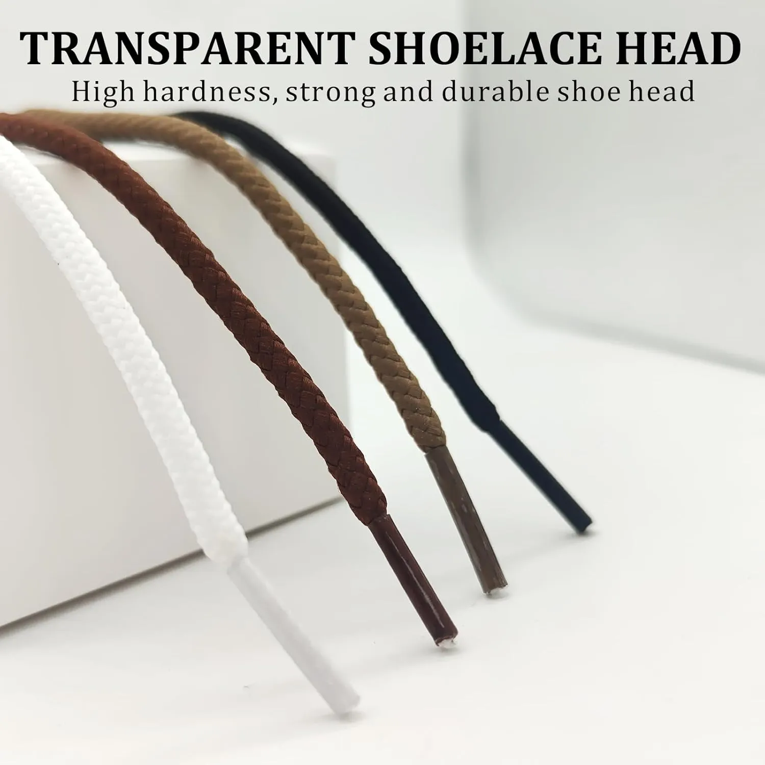 Polyester Shoelaces for Sperry Boat Shoes, 5/32"(4mm) Round Shoe Laces Strings with Needle Replacement Kit