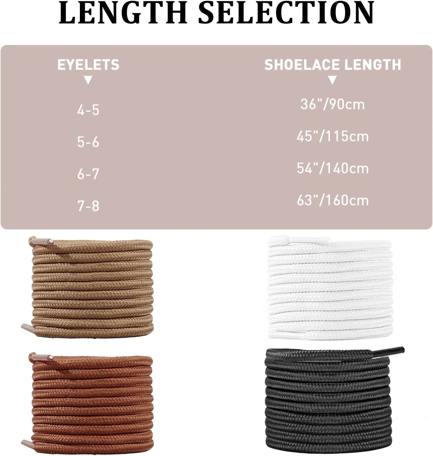 Polyester Shoelaces for Sperry Boat Shoes, 5/32"(4mm) Round Shoe Laces Strings with Needle Replacement Kit