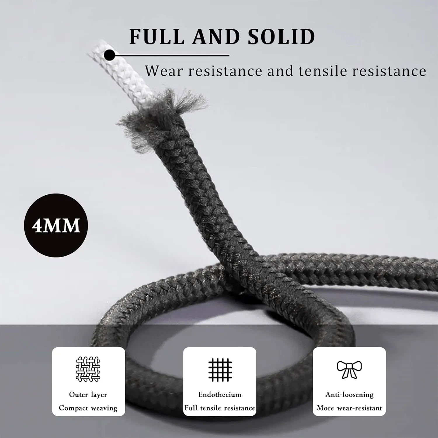 Polyester Shoelaces for Sperry Boat Shoes, 5/32"(4mm) Round Shoe Laces Strings with Needle Replacement Kit