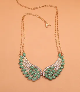 Rhinestone Loving Angel Wing Necklace Statement Jewelry for women Chain Necklaces & pendants Collar Vintage Jewellry