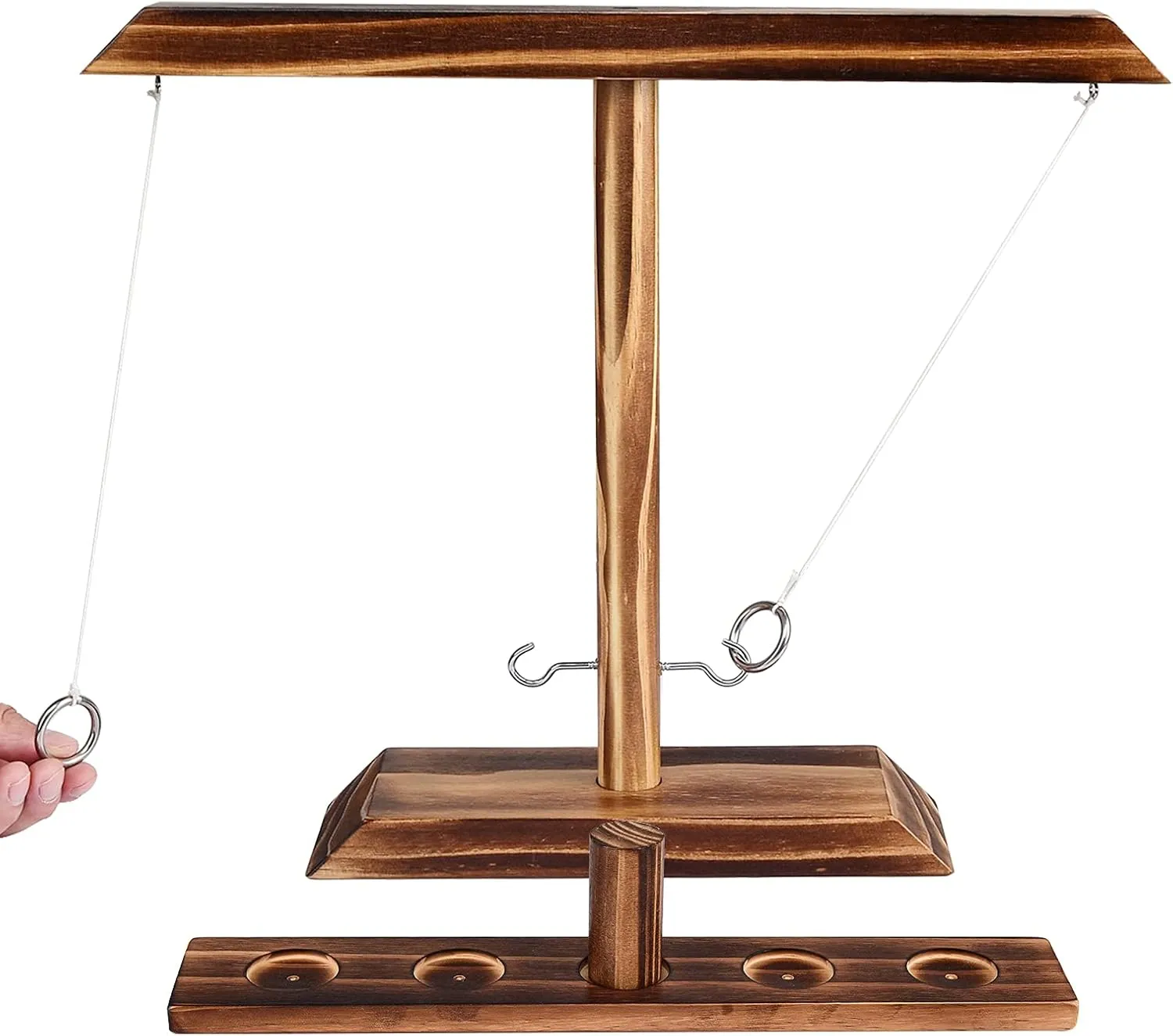 Ring Toss Games for Adults and Kids,Wooden Hook and Ring Game,Patio Decor,Fast-paced Home Party Interactive Game for Outdoor Indoor,Gifts for Men